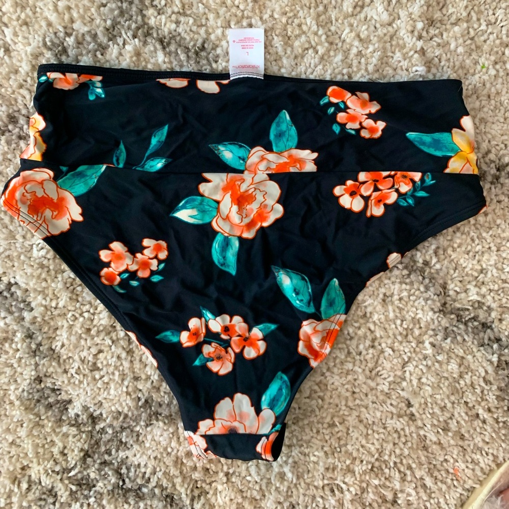 Xhilaration high waisted floral bikini bottom